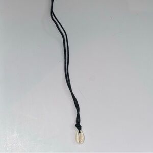 Seashell Necklace Adjustable Black String Beach Mermaid Vacation Coastal Jewelry